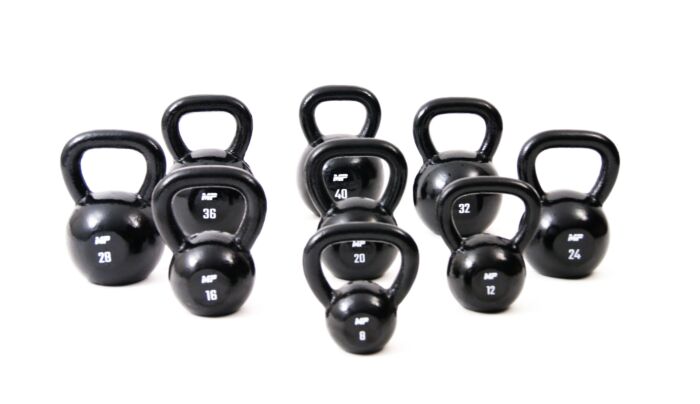 Muscle Power Gietijzeren Kettlebell - Zwart - 20 kg - Aanzicht
