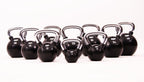 Muscle Power Rubberen Kettlebell - Zwart - 4 kg - Aanzicht