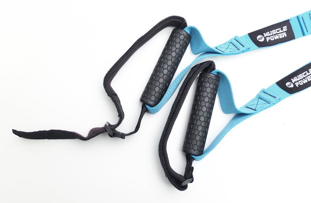 Muscle Power Suspension Trainer - Blauw/Zwart - Aanzicht