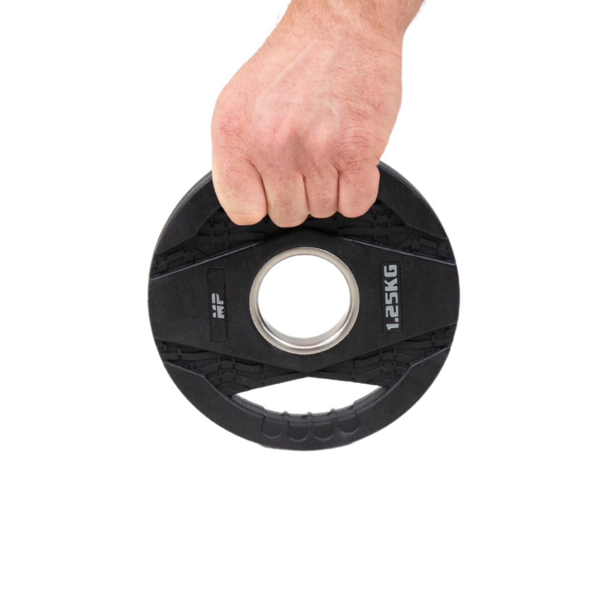 Muscle Power Olympische Halterschijf met Handgrepen - Rubber - 1,25 kg - Aanzicht