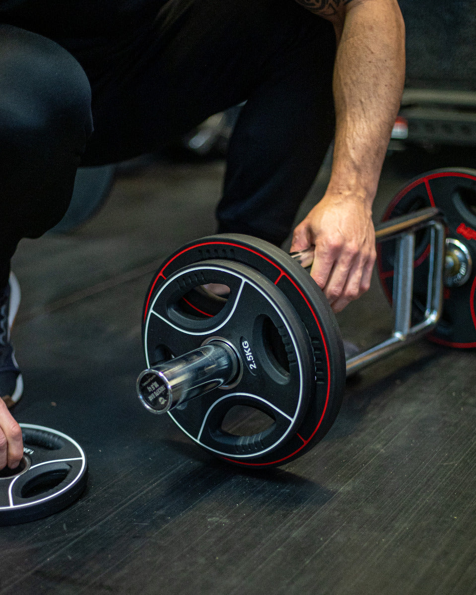Muscle Power PU 4-Grip Halterschijf - 50 mm - 2,5 kg - Aanzicht
