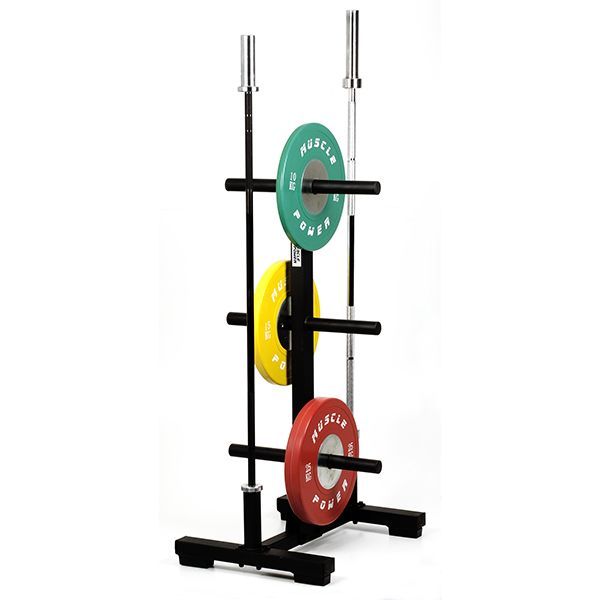 Muscle Power Opbergrek voor Bumper Plates en Halterstangen - Aanzicht