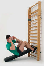 Nohrd WallBar Schuine Trainingsbank voor Wallbar - Zwart Leer - Aanzicht
