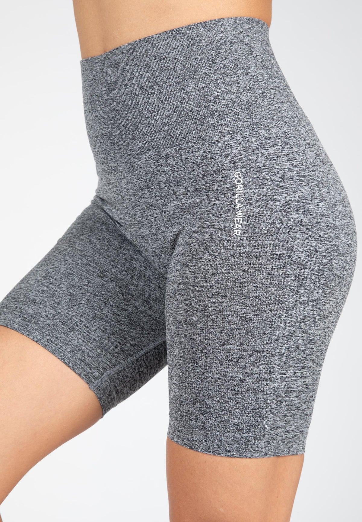 Gorilla Wear Quincy Seamless Cycling Shorts - Grijs - Aanzicht