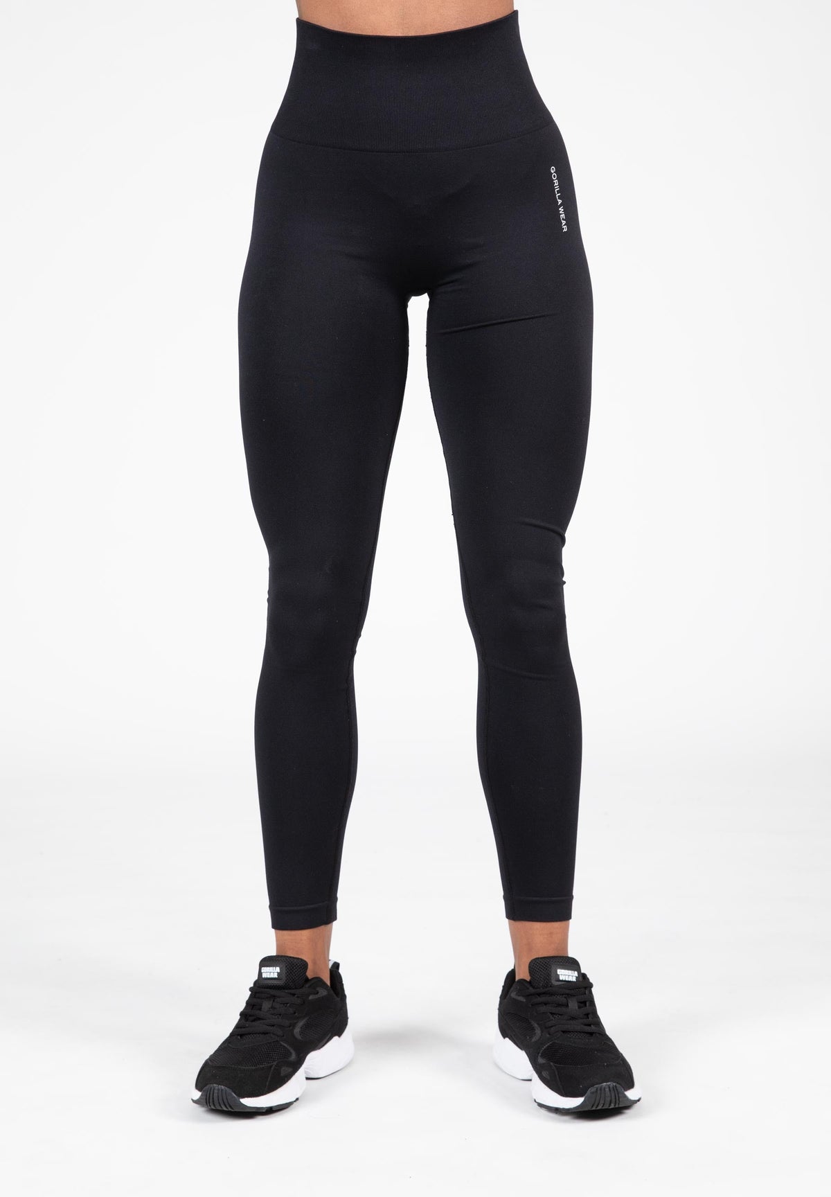 Gorilla Wear Quincy Seamless Legging - Zwart - Aanzicht