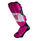 Super Pro Combat Gear Rebel Scheenbeschermers - Roze/Wit - Aanzicht
