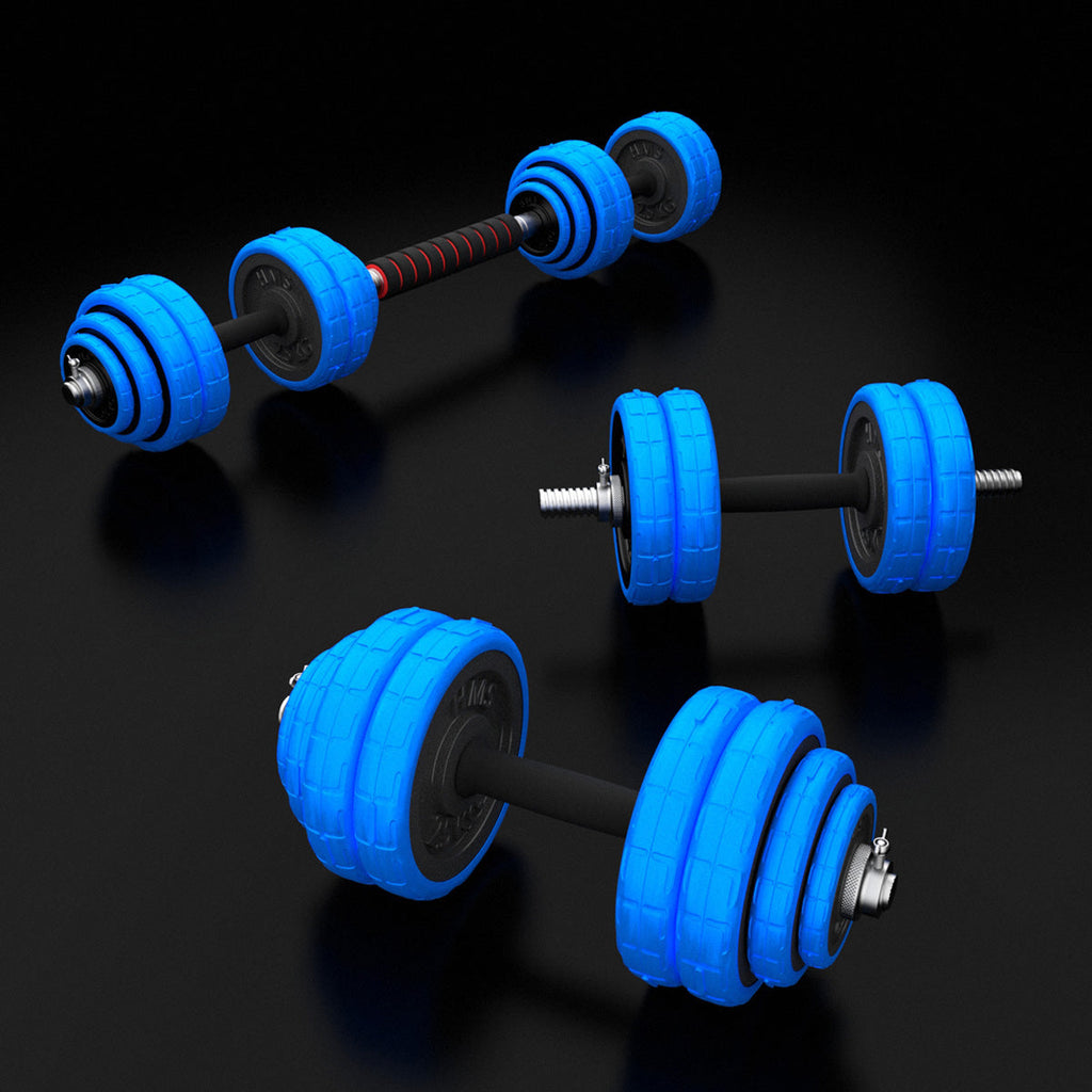 HMS Verstelbare Halter en Dumbbell Set - Blauw - 30 kg - Aanzicht