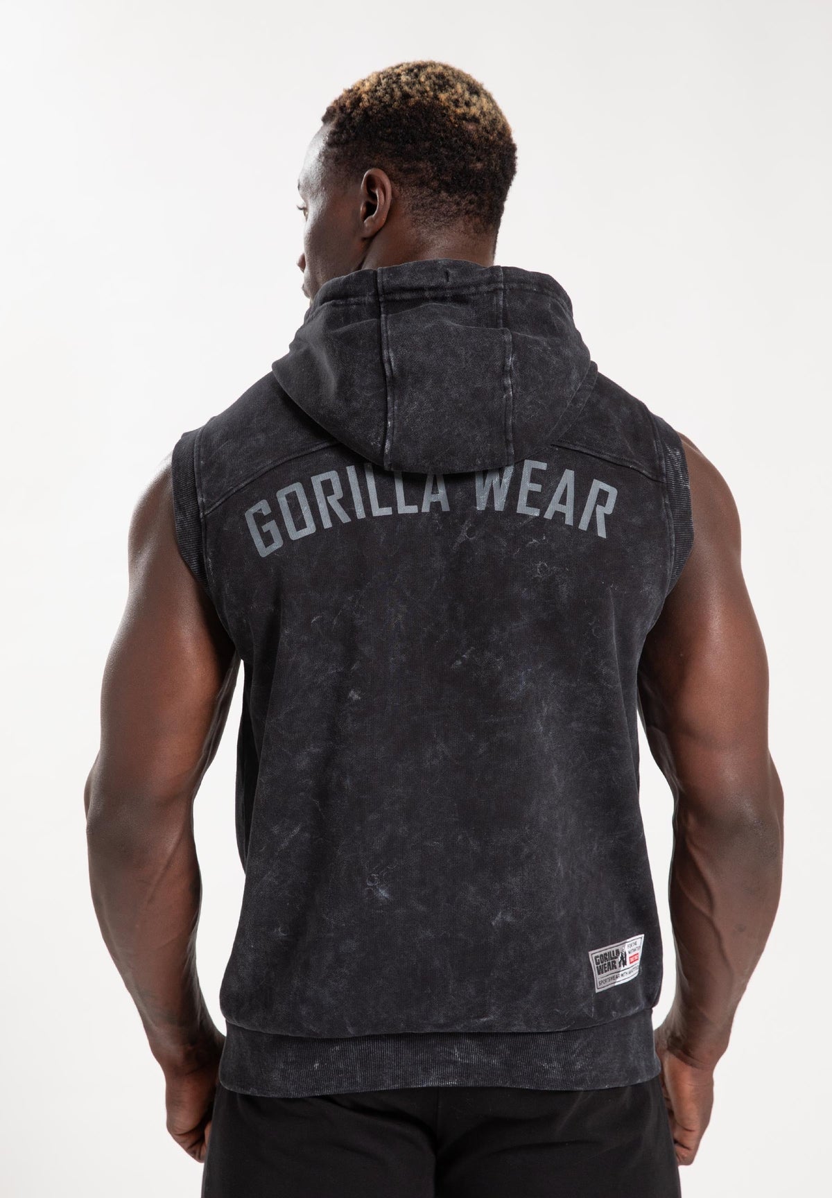Gorilla Wear Silverdale Mouwloos Vest met Capuchon - Zwart - Aanzicht