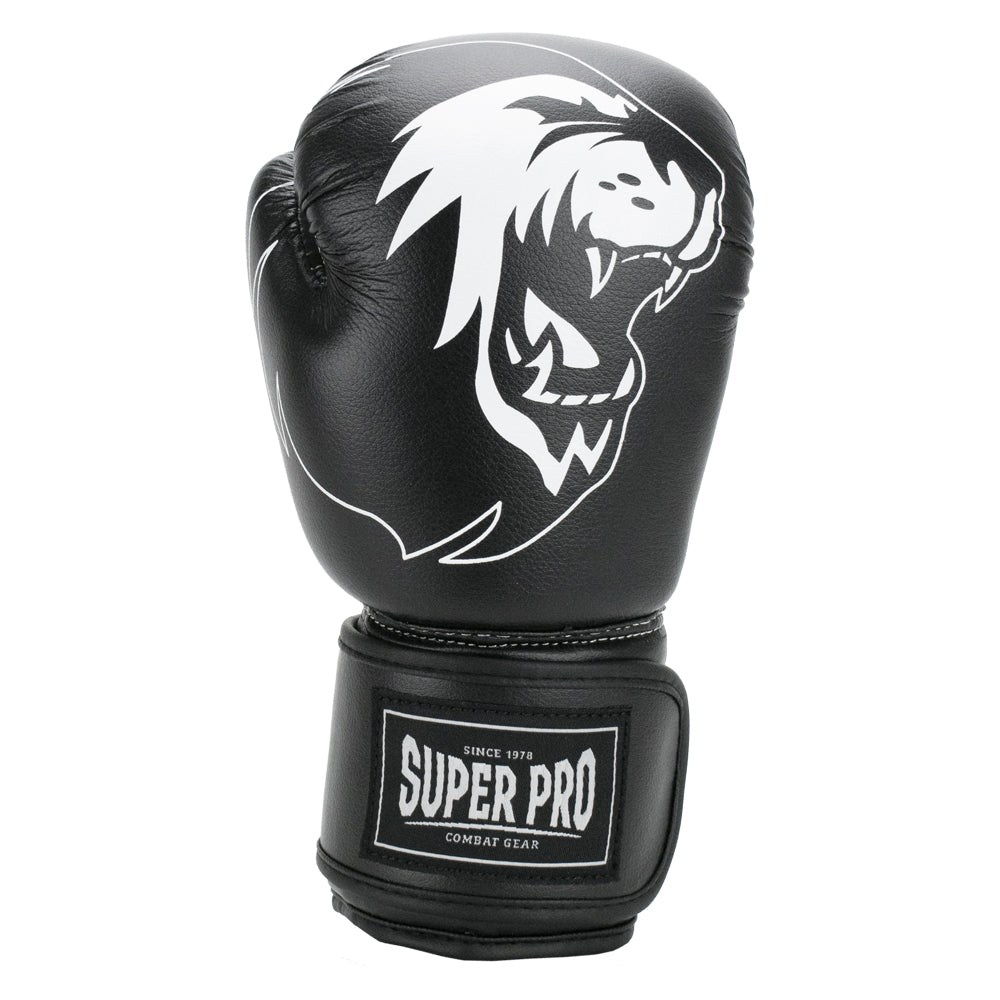 Super Pro Combat Gear Talent (Kick)Bokshandschoenen - Zwart/Wit - Aanzicht
