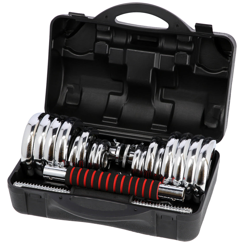 HMS Verstelbare Halter en Dumbbell Set met Opbergkoffer - 30 kg - Aanzicht