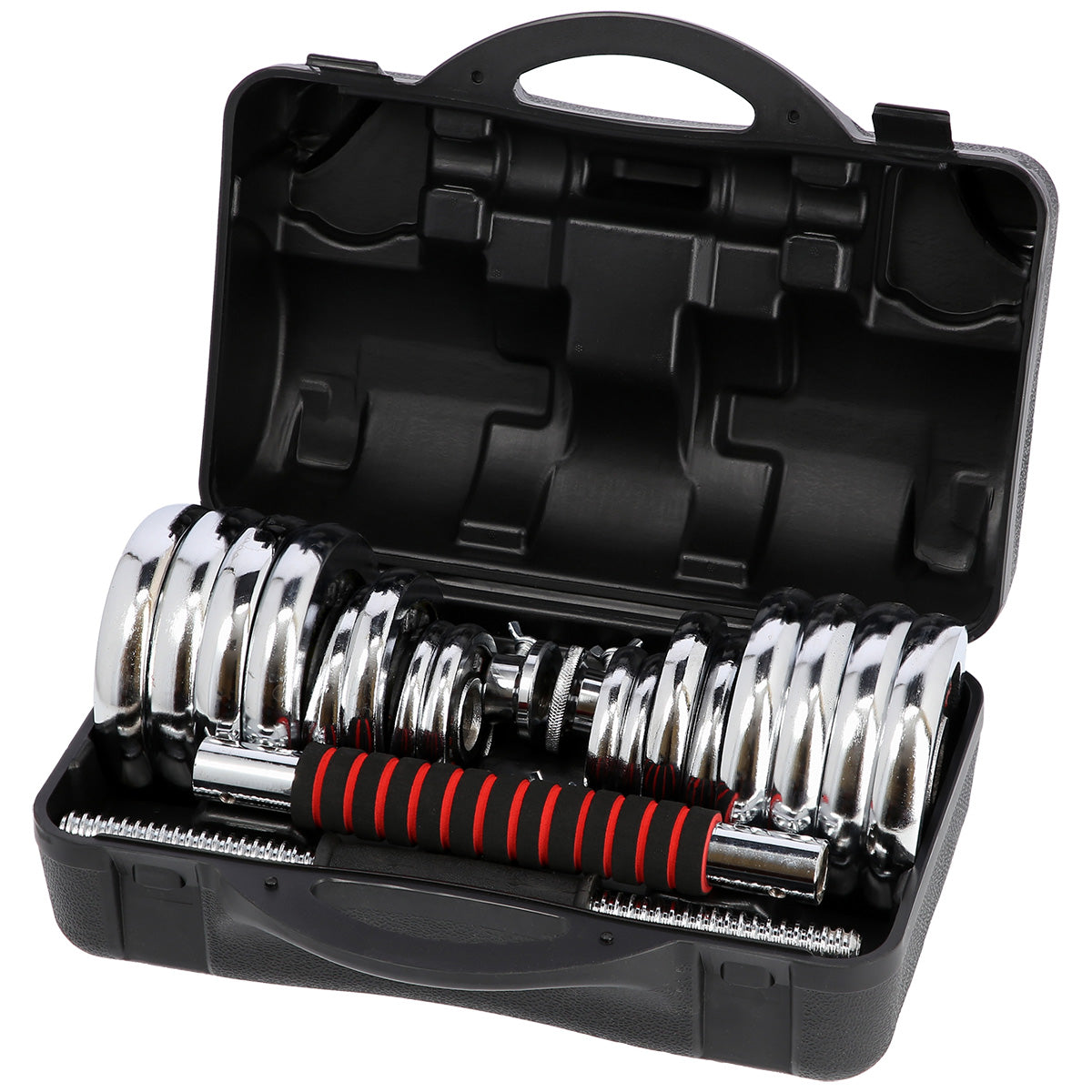 HMS Verstelbare Halter en Dumbbell Set met Opbergkoffer - 30 kg - Aanzicht