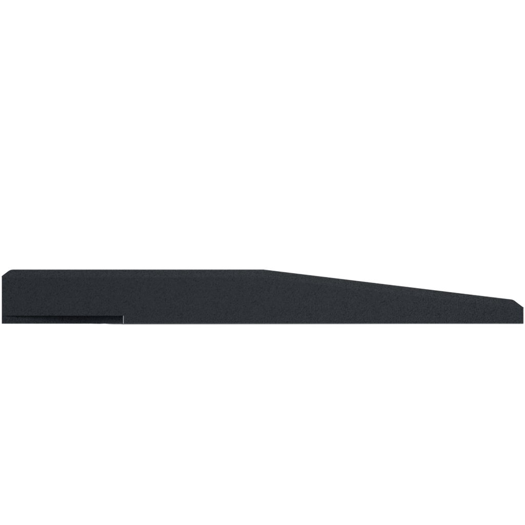 Flow Fitness Oploopprofiel Rubberen Tegel - 100 x 20 x 2 cm - Zwart - Aanzicht