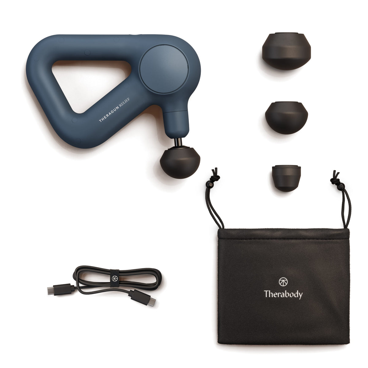 Therabody Theragun Relief - Massage Gun - Marine Blauw - Aanzicht