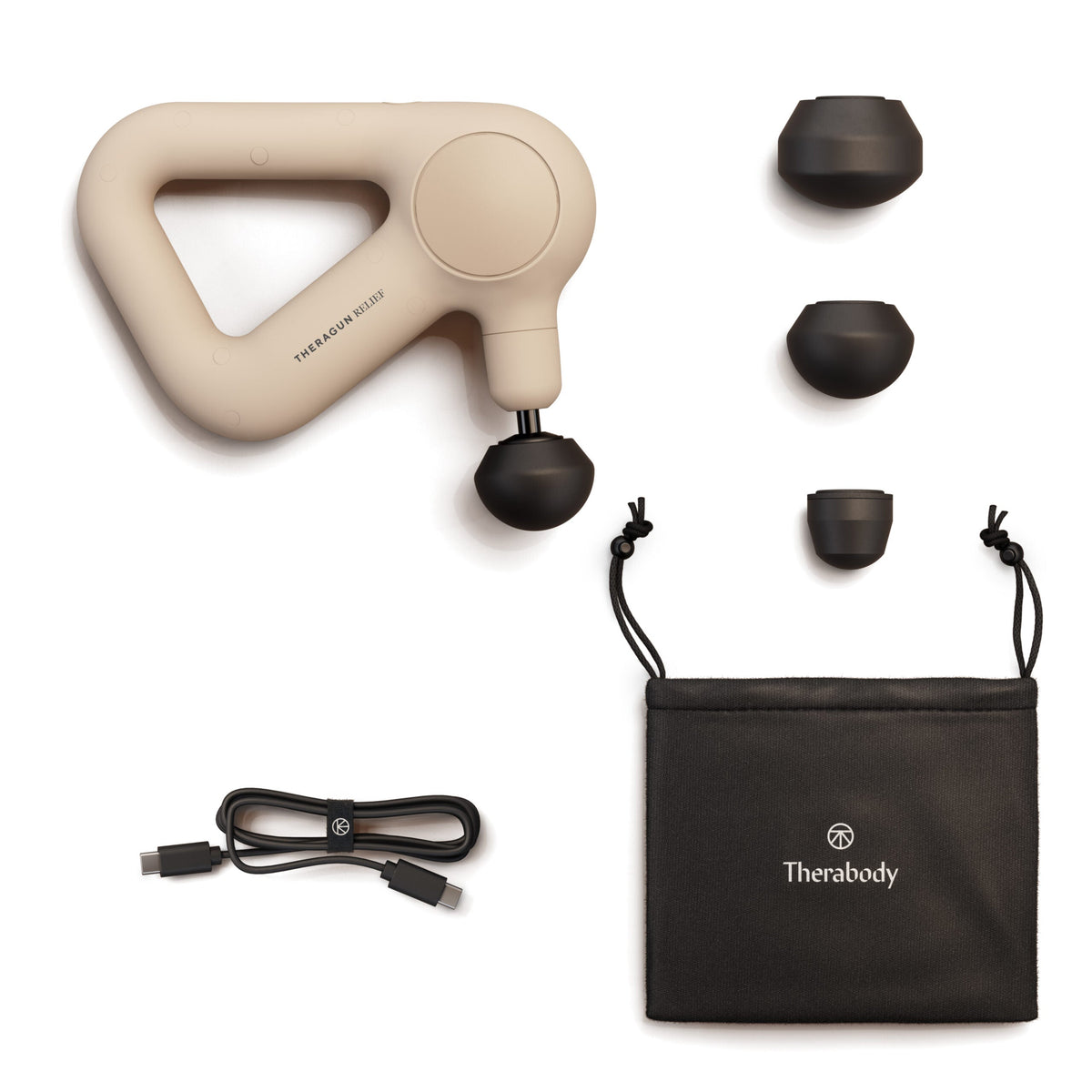 Therabody Theragun Relief - Massage Gun - Beige - Aanzicht