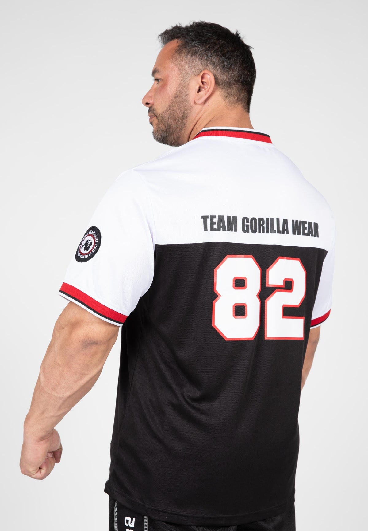 Gorilla Wear Trenton Football Jersey - Zwart/Wit - Aanzicht