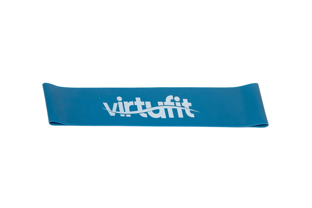 VirtuFit Mini Band - Weerstandsband - Fitness Elastiek - Sterk - Blauw - Aanzicht