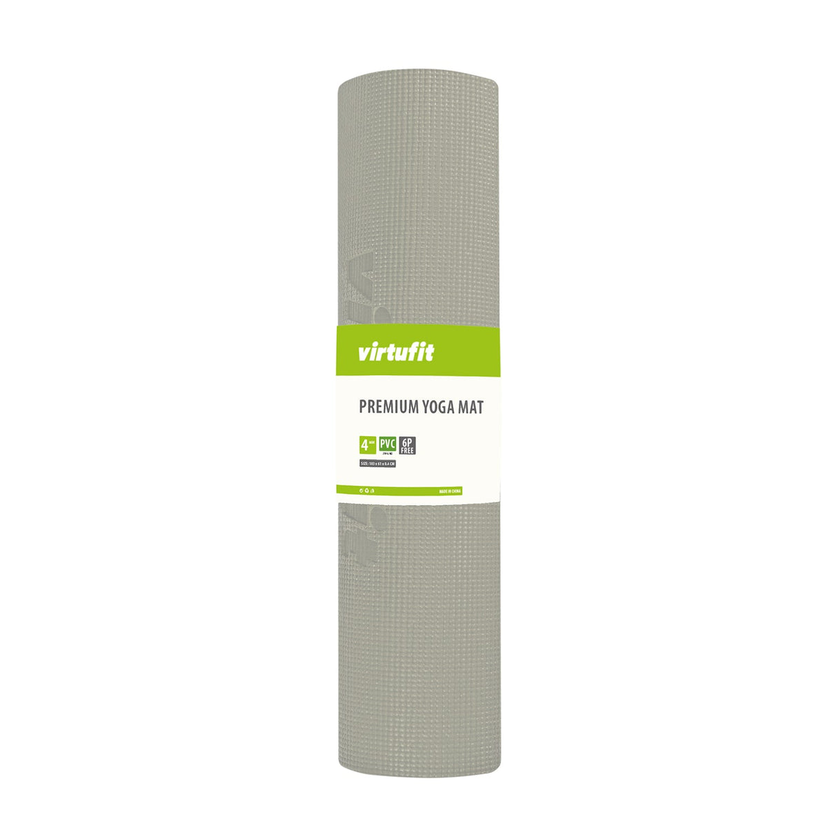 VirtuFit Premium Yogamat - 183 x 61 x 0,4 cm - Natural Grey - Aanzicht
