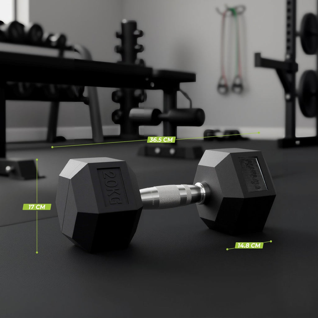 VirtuFit Hexa Dumbbell Pro - 20 kg - Per Stuk - Aanzicht
