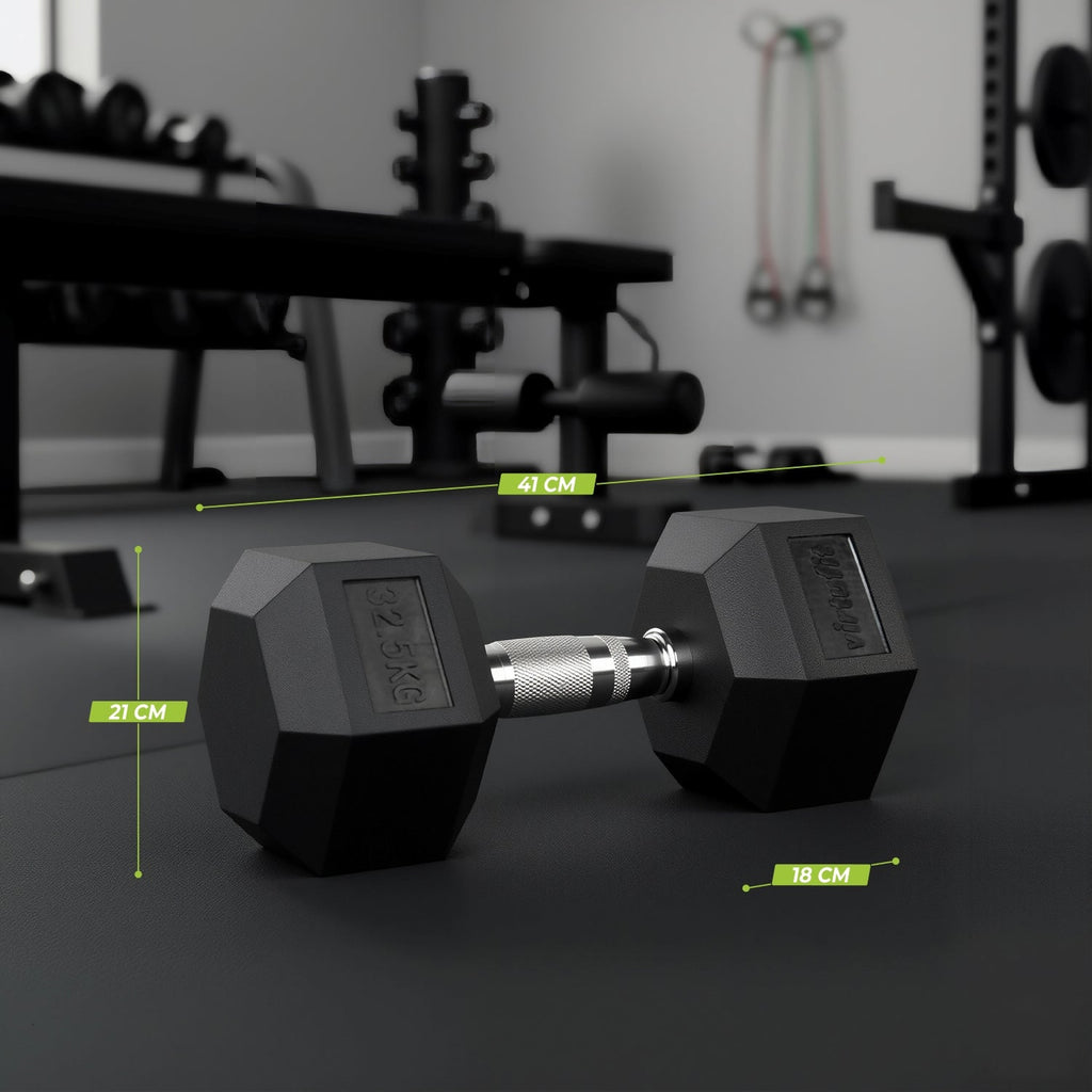 VirtuFit Hexa Dumbbell Pro Set - 2 x 32,5 kg - Aanzicht