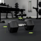 VirtuFit Hexa Dumbbell Pro Set - 2 x 32,5 kg - Aanzicht