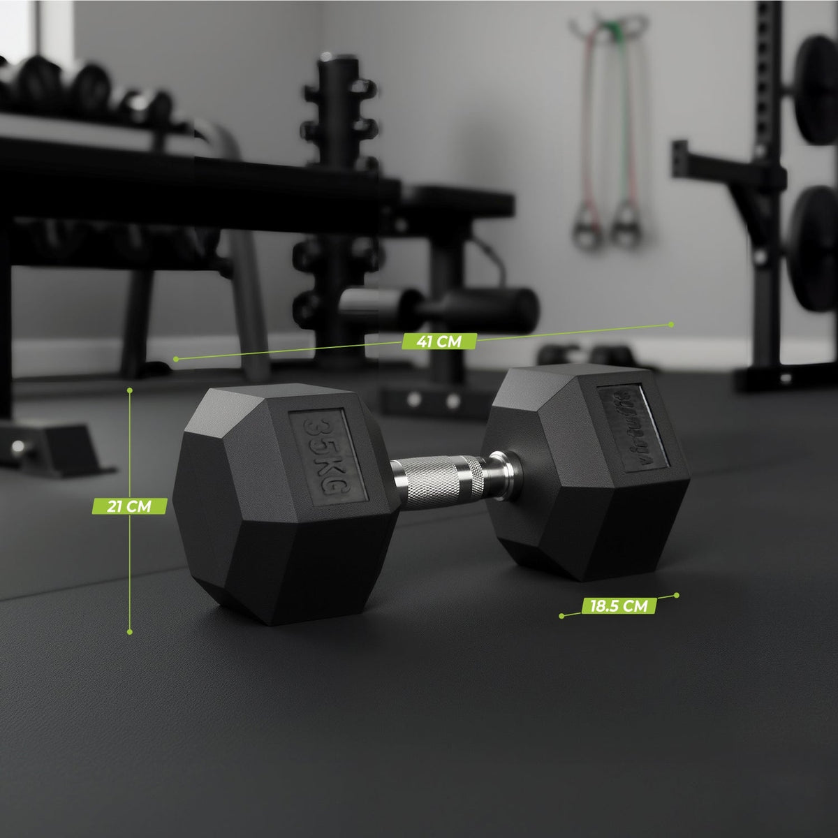 VirtuFit Hexa Dumbbell Pro - 35 kg - Per Stuk - Aanzicht