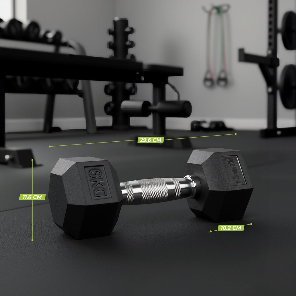 VirtuFit Hexa Dumbbell Pro Set - 2 x 6 kg - Aanzicht