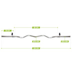 VirtuFit Curlstange - EZ Hantelstange - 120 cm - Federclip - 30 mm - Tweedekans