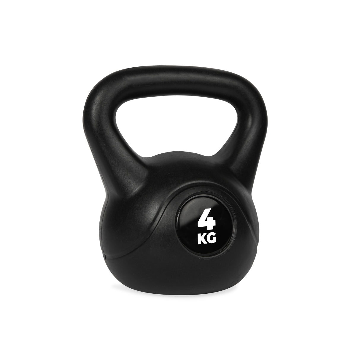 VirtuFit PVC Kettlebell - 4 kg - Zwart - Aanzicht