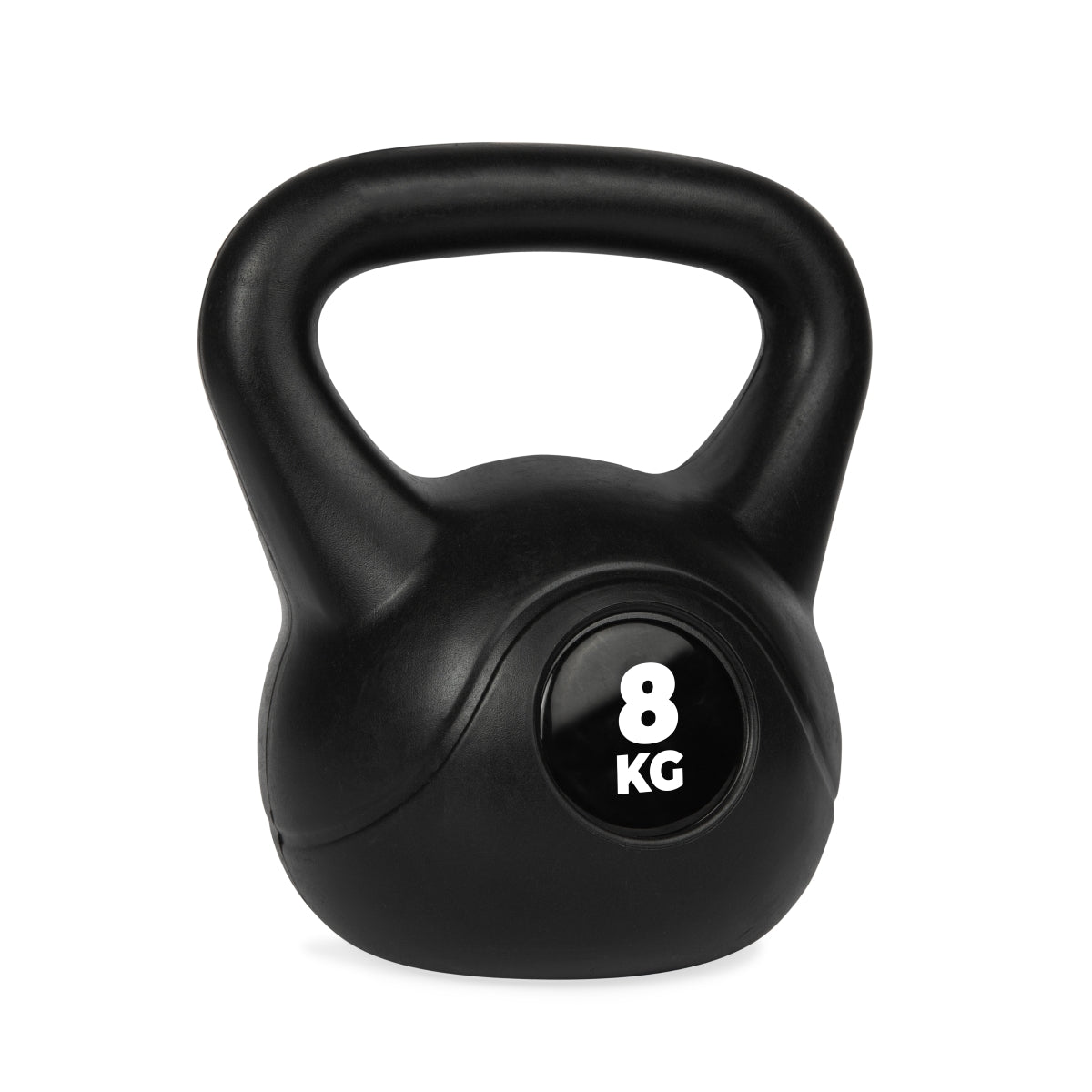 VirtuFit PVC Kettlebell - 8 kg - Zwart - Aanzicht