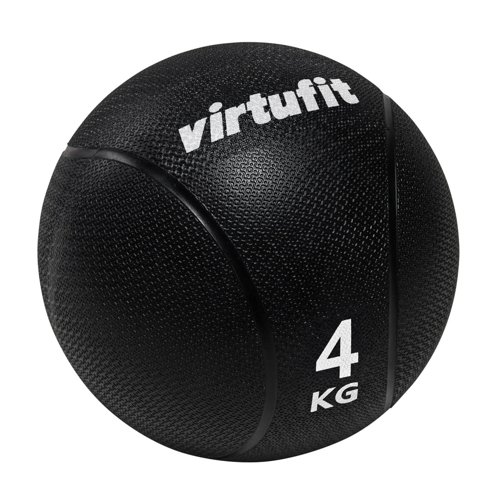 VirtuFit Medicijnbal Pro - Medicine Ball - 4 kg - Rubber - Zwart - Aanzicht