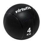 VirtuFit Medicijnbal Pro - Medicine Ball - 4 kg - Rubber - Zwart - Aanzicht