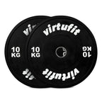 VirtuFit Bumper Plate - Olympische Halterschijf van Rubber - 50 mm - set 2 x 10 kg - Aanzicht