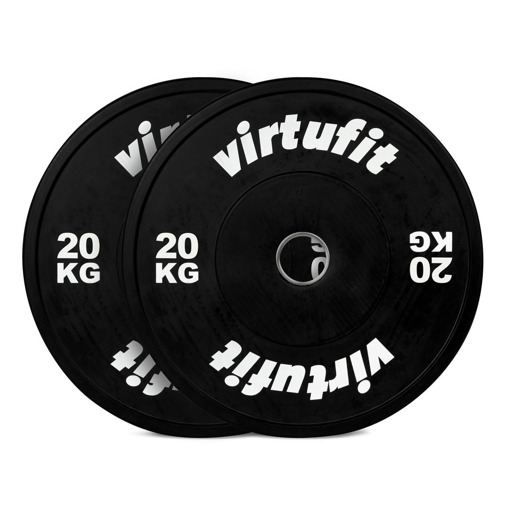 VirtuFit Bumper Plate - Olympische Halterschijf van Rubber - 50 mm - set 2 x 20 kg - Aanzicht