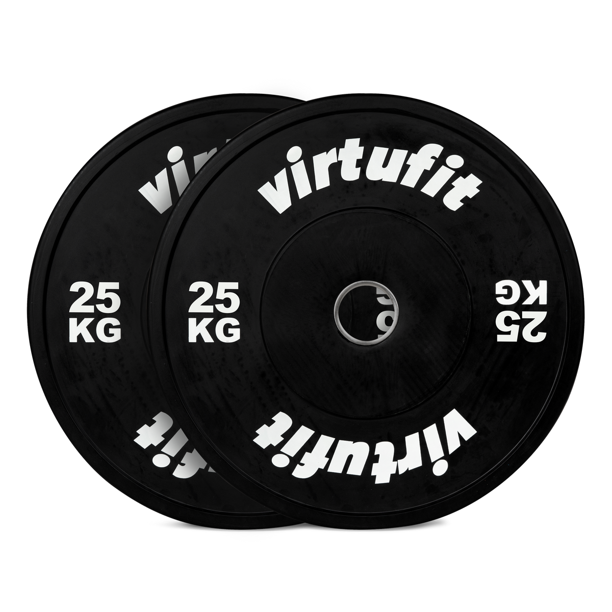 VirtuFit Bumper Plate - Olympische Halterschijf van Rubber - 50 mm - set 2 x 25 kg - Aanzicht