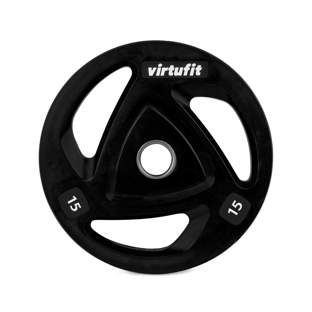 VirtuFit Olympische Rubberen Halterschijf - 15 kg - Aanzicht