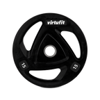 VirtuFit Olympische Rubberen Halterschijf - 15 kg - Aanzicht