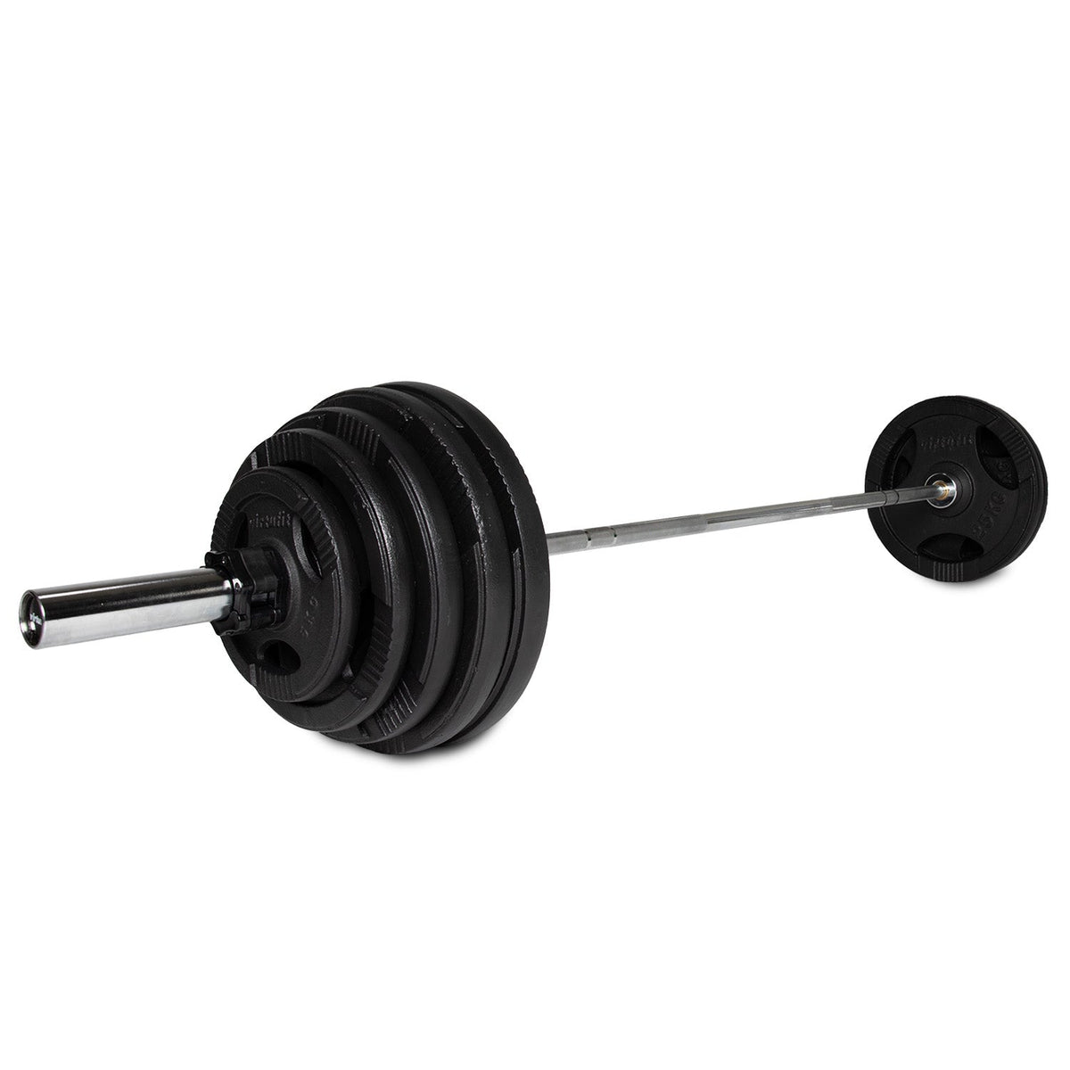 VirtuFit Olympische Gietijzeren Halterset - 170 kg - Aanzicht
