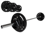 VirtuFit Olympische Rubberen Halterset - 90 kg - Aanzicht