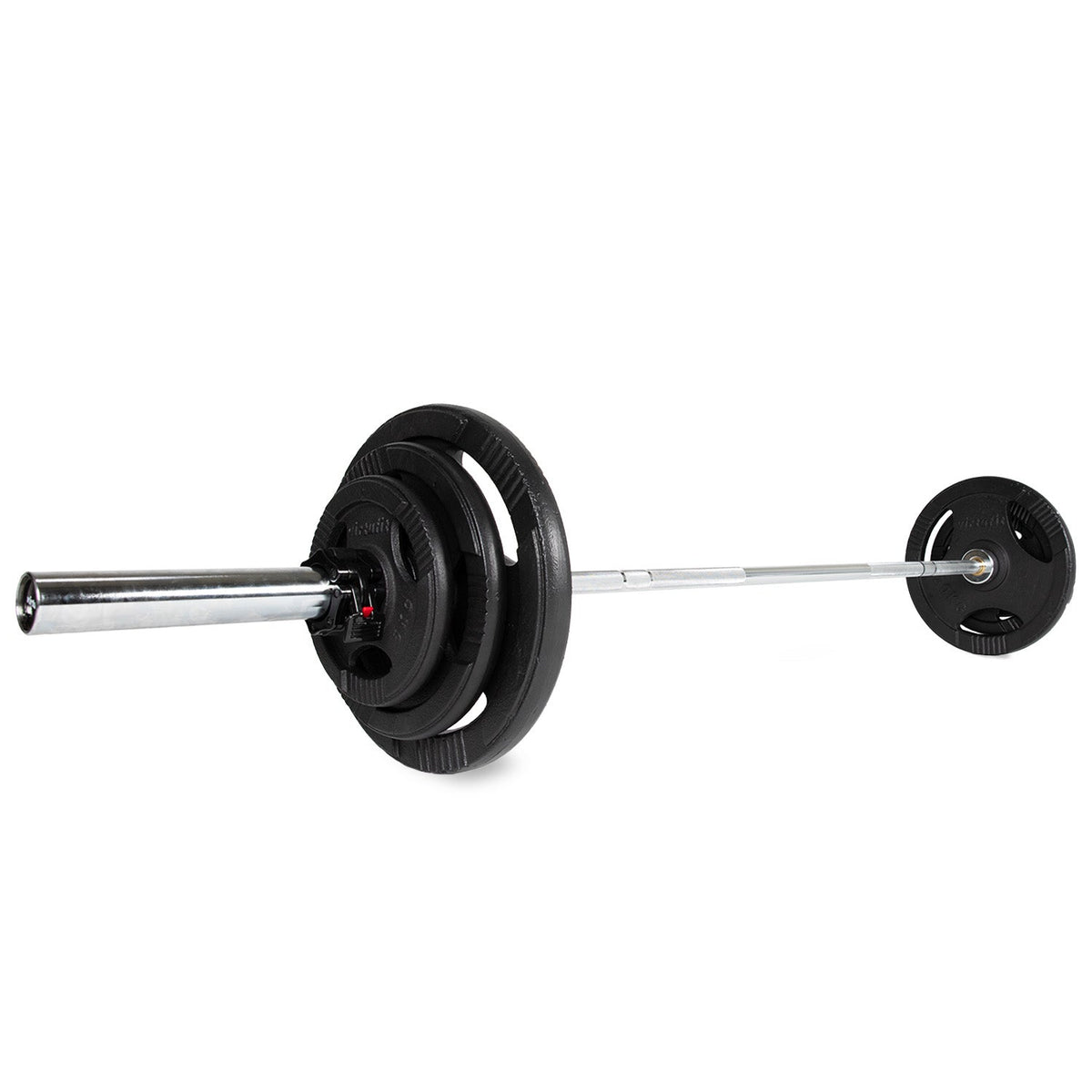 VirtuFit Olympische Gietijzeren Halterset - 90 kg - Aanzicht