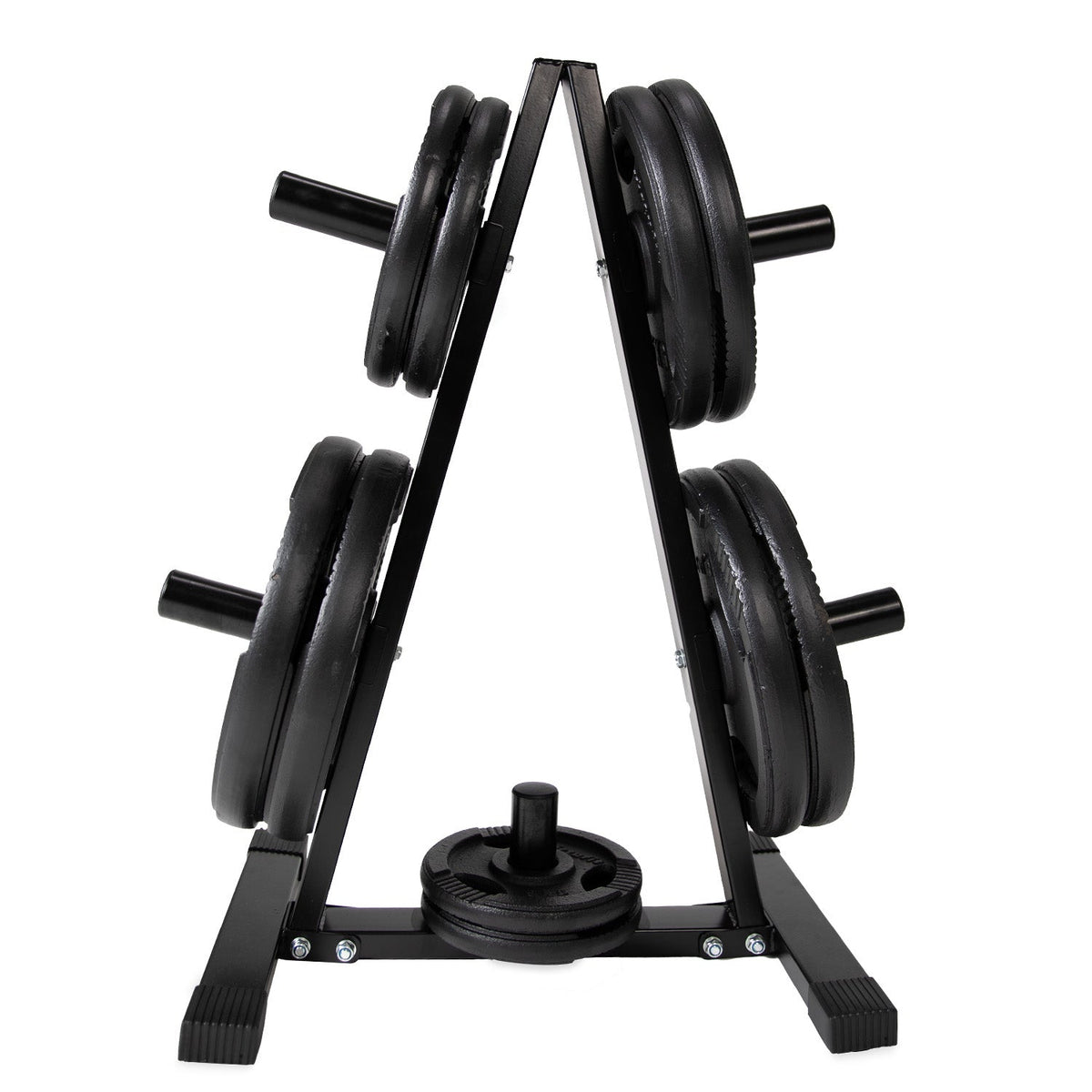 VirtuFit Halterschijf Opbergrek + Gietijzeren Halterschijf - 150 kg - Aanzicht