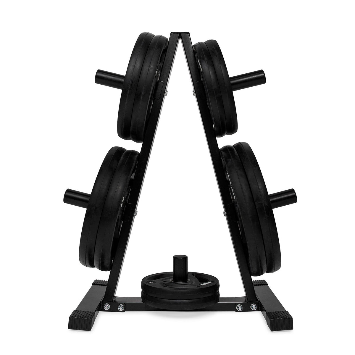 VirtuFit Halterschijf Opbergrek + Rubberen Halterschijf - 150 kg - Aanzicht