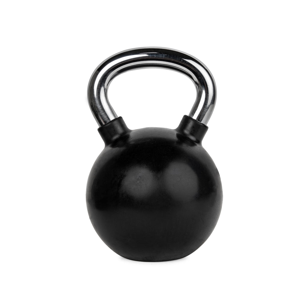 VirtuFit Kettlebell - Rubber/Chroom - 28 kg - Achteraanzicht