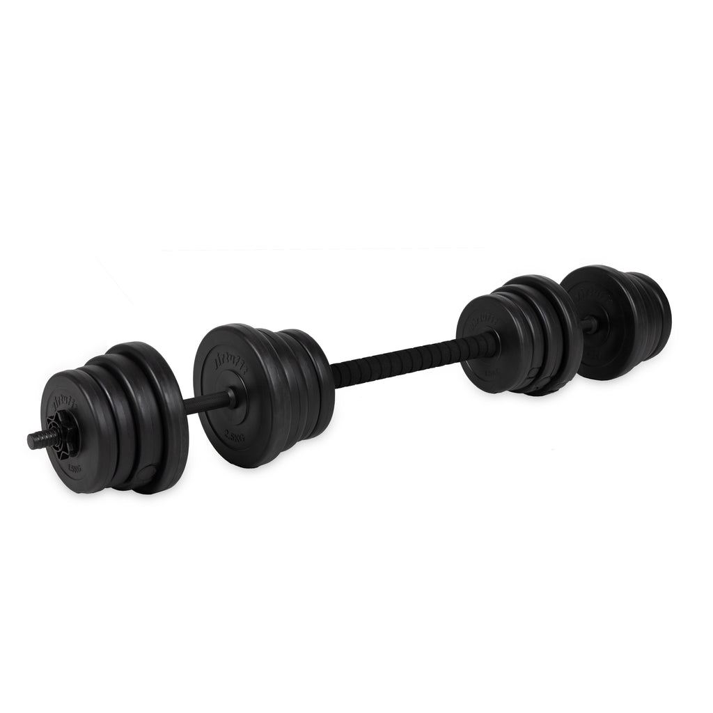 VirtuFit Verstelbare Dumbbellset - 2 in 1 Set - 30 kg - Vinyl - Aanzicht