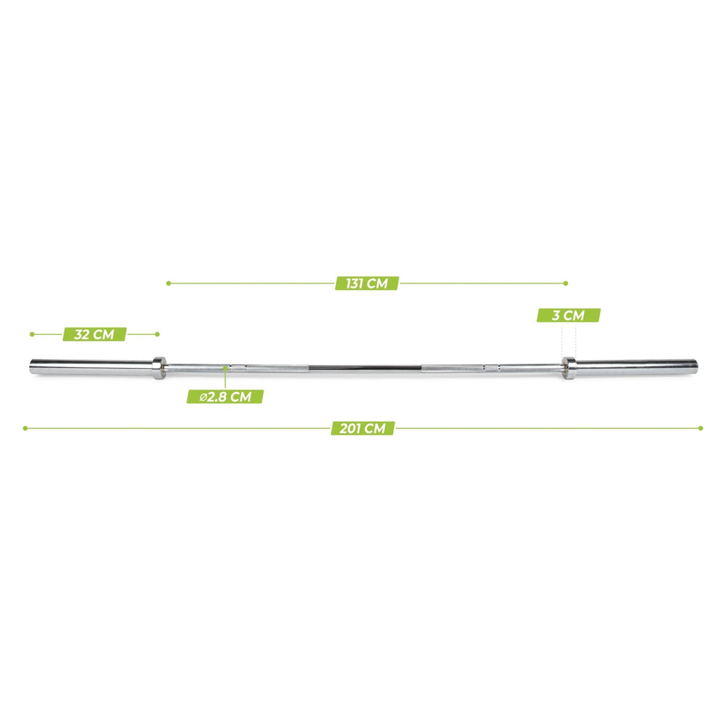 VirtuFit Olympische Halterstang - 50 mm - 200 cm - Aanzicht