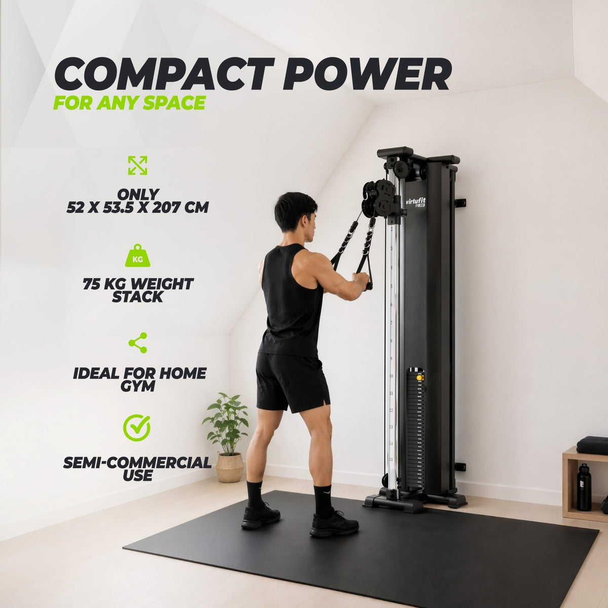 VirtuFit PL100 Single Pulley Station - Kabelstation - Aanzicht