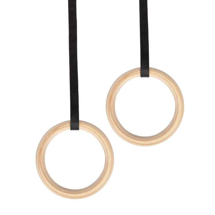 VirtuFit Houten Gym Ringen - Inclusief straps - Aanzicht