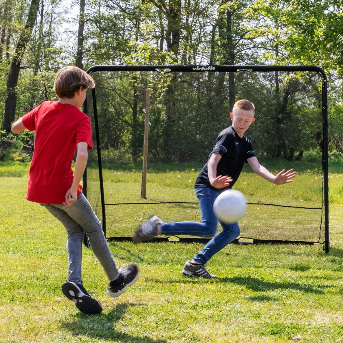 VirtuFit Voetbaldoelen Pro Set - Voetbalgoals -  2 Stuks - 120 x 80 cm - Aanzicht