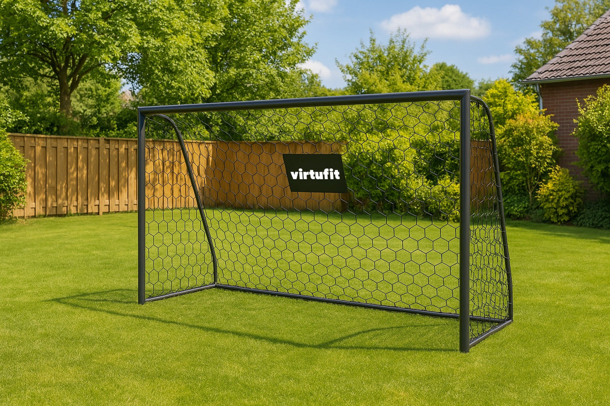 VirtuFit Voetbaldoel Premium - Heavy Duty Voetbal Goal - 300x200x120 - Tweedekans - Aanzicht