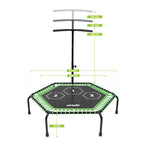 VirtuFit Fitness Trampoline Pro met Handvat - Zwart - 127 cm - Tweedekans - Aanzicht