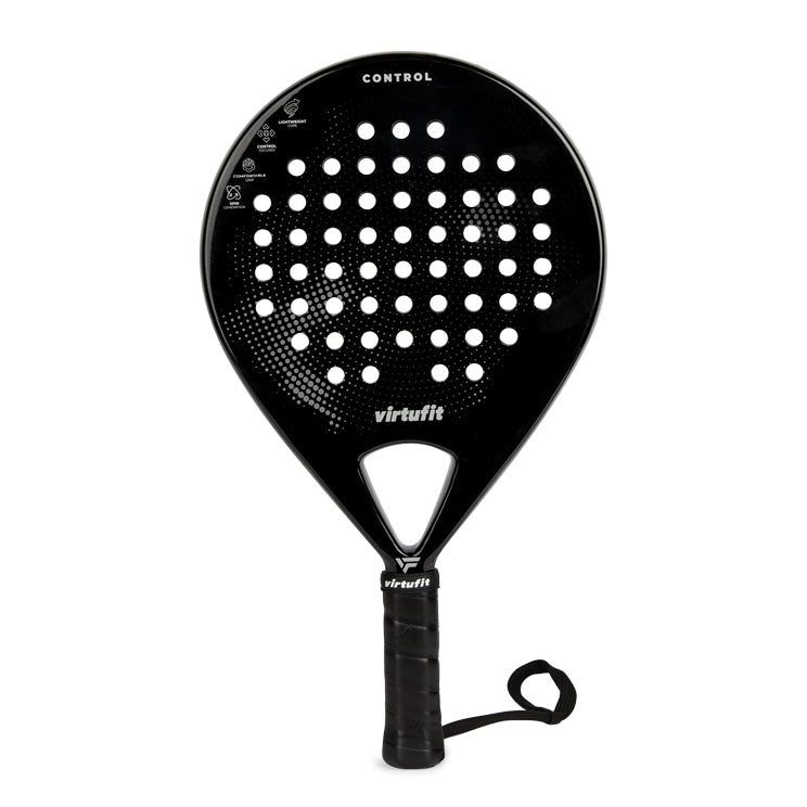 VirtuFit Control Padel Racket - Zwart - Grijs - Aanzicht